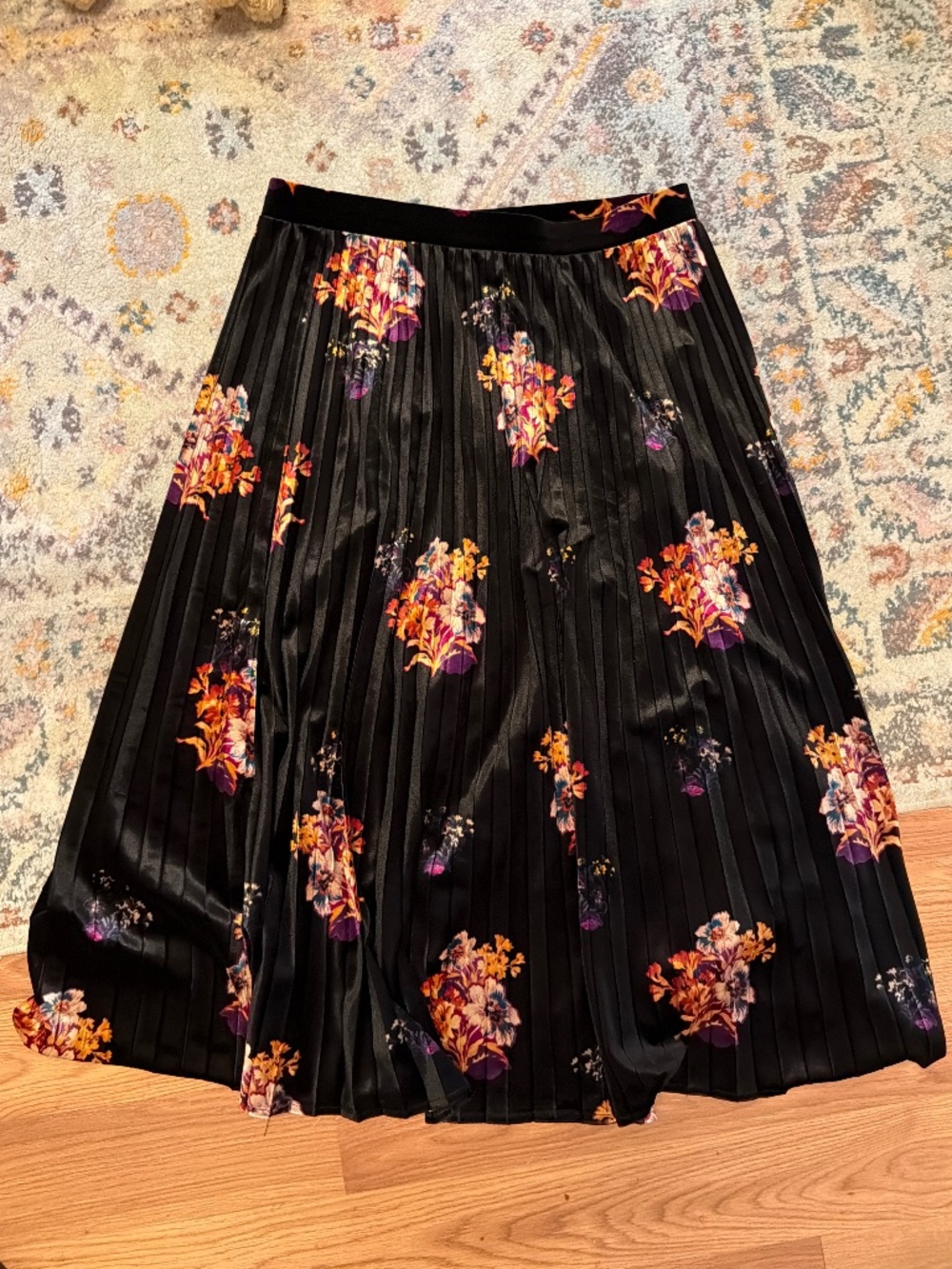 Long velour skirt